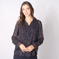 Mr. Max Minimalist Printed Chiffon Blouse