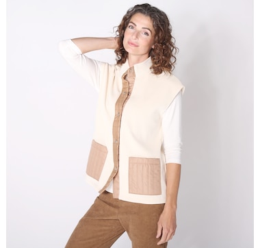 Mr. Max Chenille Rib Vest with Quilt Trim Detail