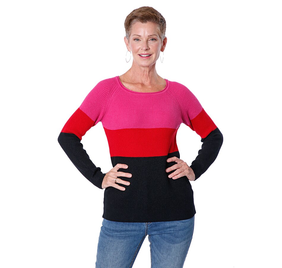 Image 482903_AUORC.jpg, Product 482-903 / Price $39.33, Parkhurst Vivian Colour Block Sweater from Parkhurst on TSC.ca's Fashion department