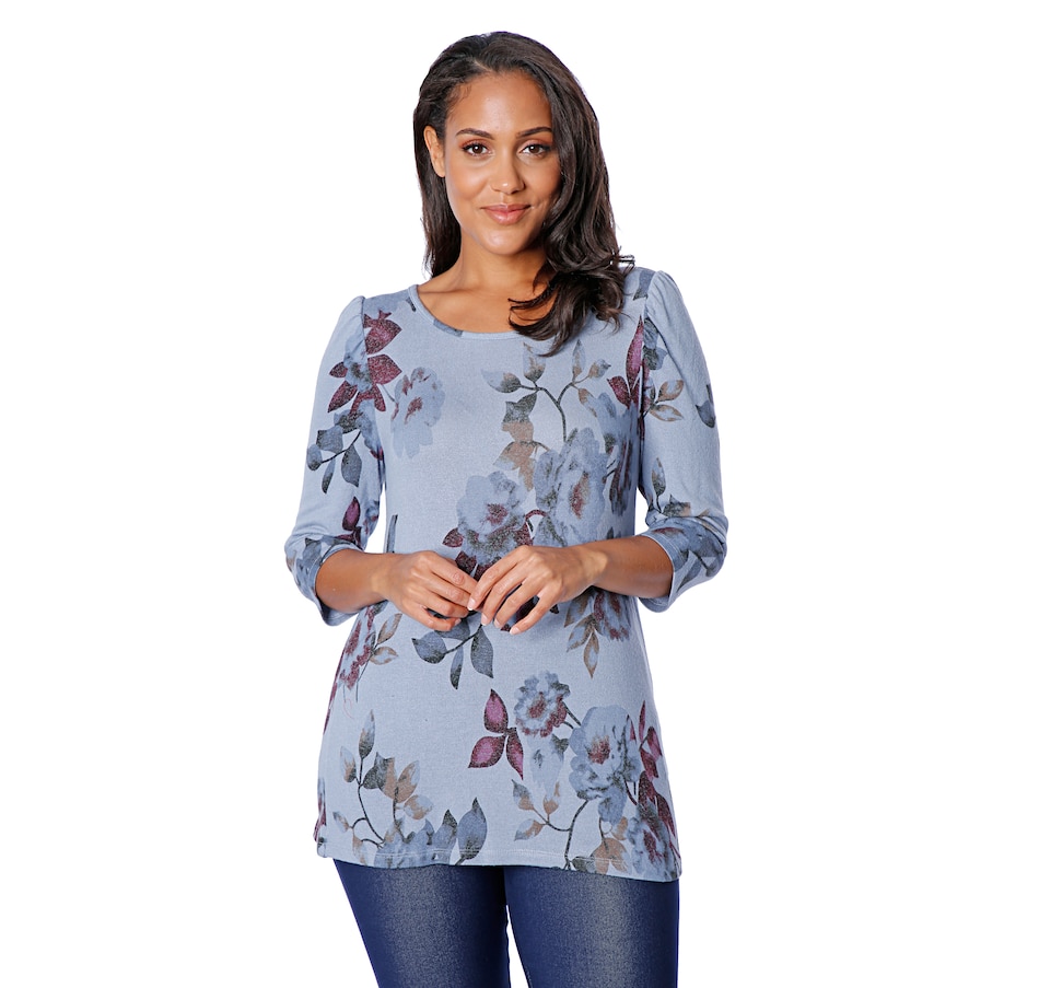 Image 483005_BLMU.jpg, Product 483-005 / Price $14.33, Kim & Co. Luxe Sweater Knit Shirring Sleeve Top from Kim & Co. on TSC.ca's Fashion department
