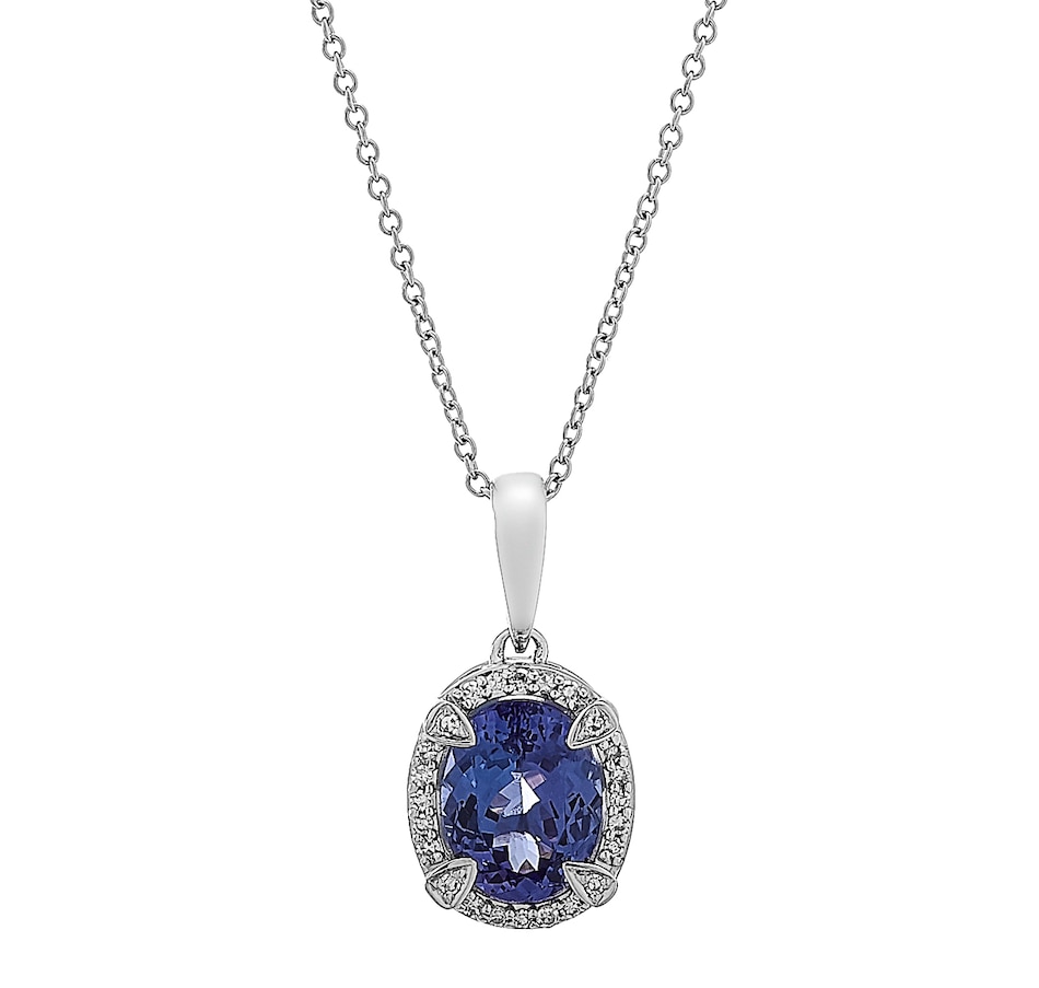 Image 483095.jpg, Product 483-095 / Price $2,299.33, EFFY Jewellery 14K White Gold Diamond and Tanzanite Pendant with Chain from Effy Jewellery on TSC.ca's Jewellery department