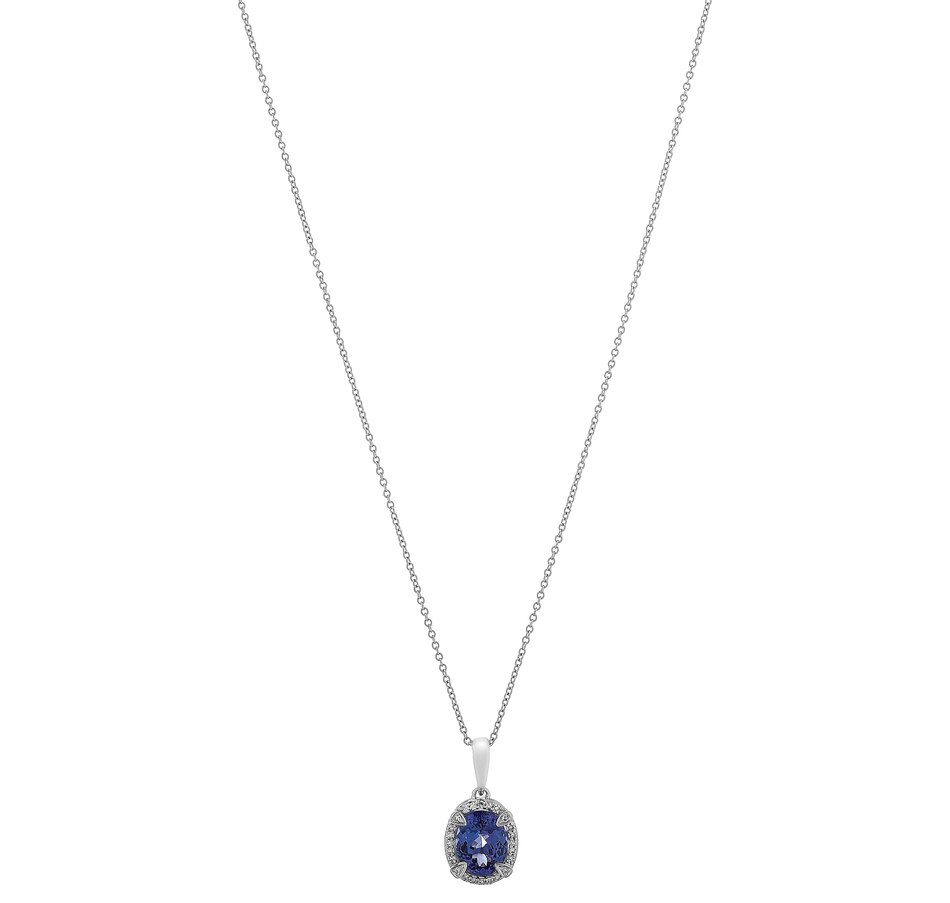 Image 483095_ALTMORE1.jpg, Product 483-095 / Price $2,299.33, EFFY Jewellery 14K White Gold Diamond and Tanzanite Pendant with Chain from Effy Jewellery on TSC.ca's Jewellery department