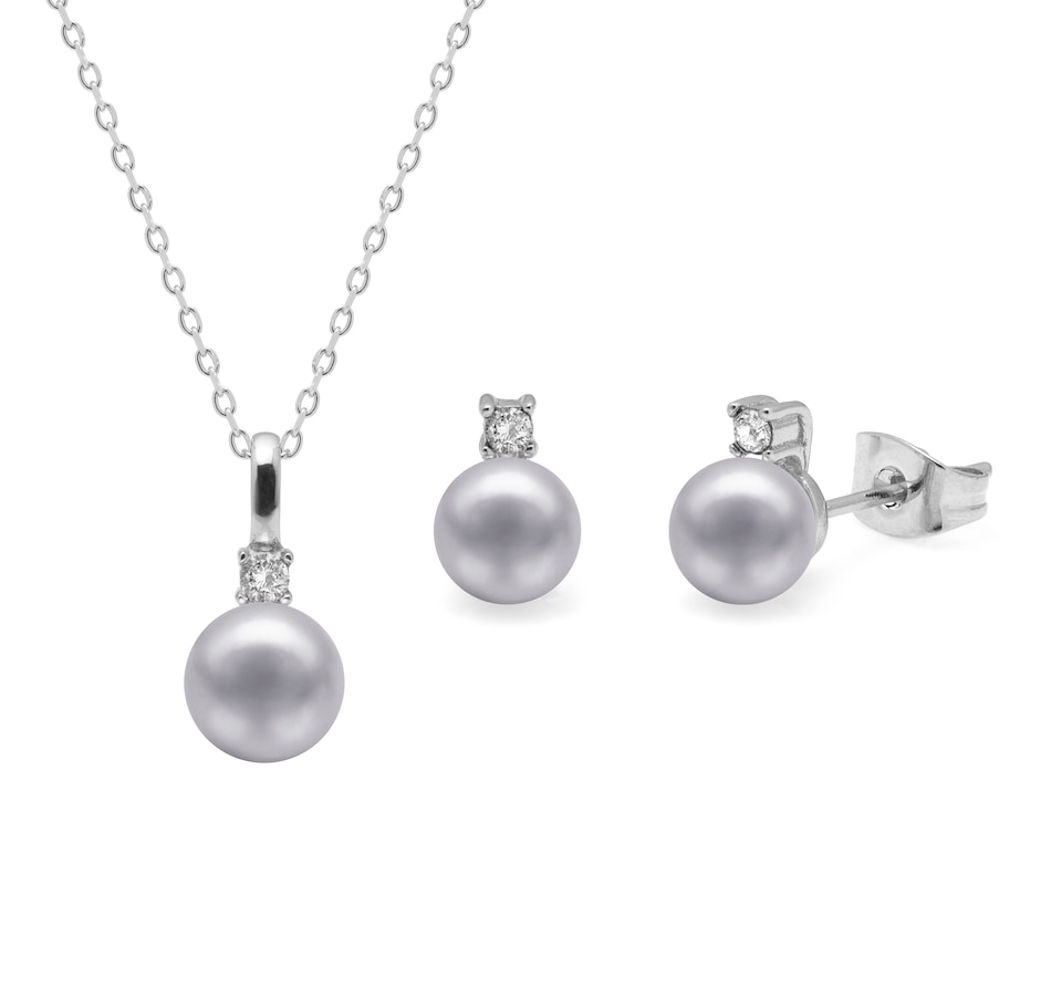 Image 483139_RDMGY.jpg, Product 483-139 / Price $25.33, Aura Jewellery Pendant and Stud Earrings Set with Crystal Pearl on TSC.ca's Jewellery department