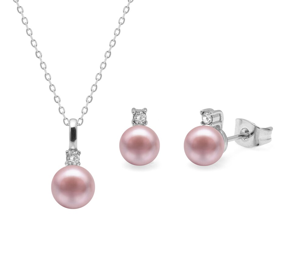 Image 483139_RDMPK.jpg, Product 483-139 / Price $25.33, Aura Jewellery Pendant and Stud Earrings Set with Crystal Pearl on TSC.ca's Jewellery department