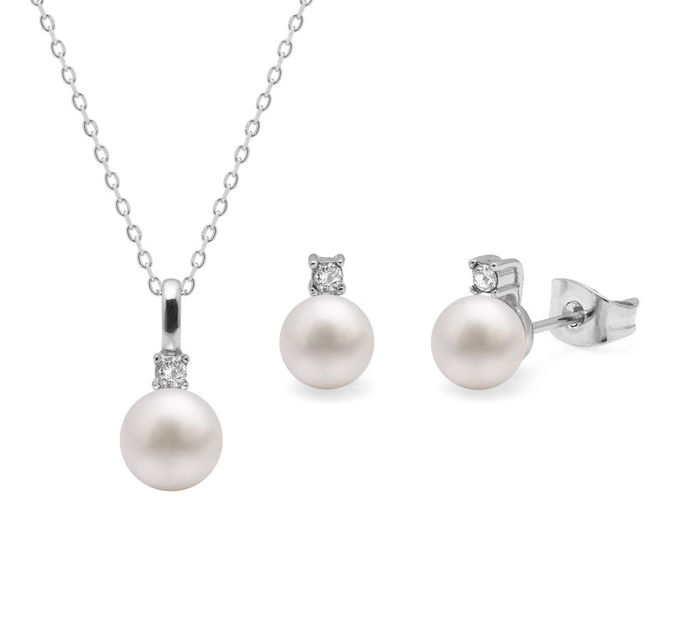Image 483139_RHDWH.jpg, Product 483-139 / Price $25.33, Aura Jewellery Pendant and Stud Earrings Set with Crystal Pearl on TSC.ca's Jewellery department