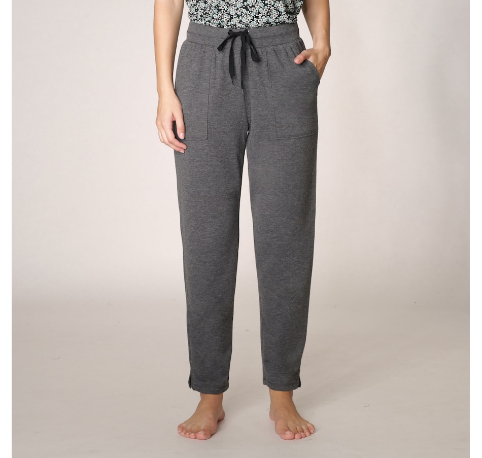 As Is Cuddl Duds Petite Comfortwear Slim Pants 