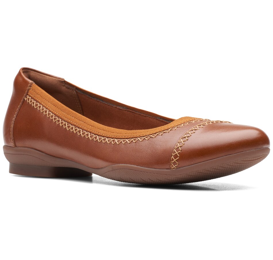 Image 483360_CRE.jpg, Product 483-360 / Price $49.33, Clarks Sara Bay Flat from Clarks Footwear on TSC.ca's Shoes department