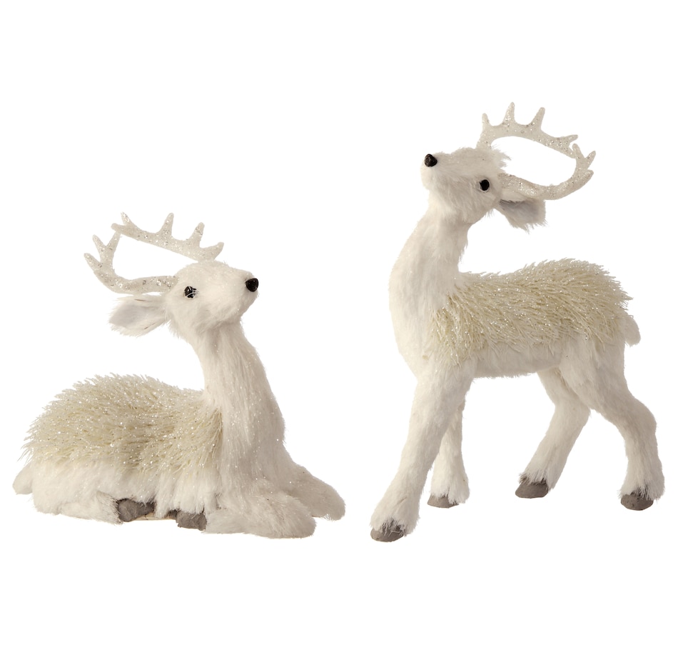 Image 483565.jpg, Product 483-565 / Price $64.99, Holiday Memories Set of 2 Snow Fleece Deer from Holiday Memories on TSC.ca's Home & Garden department