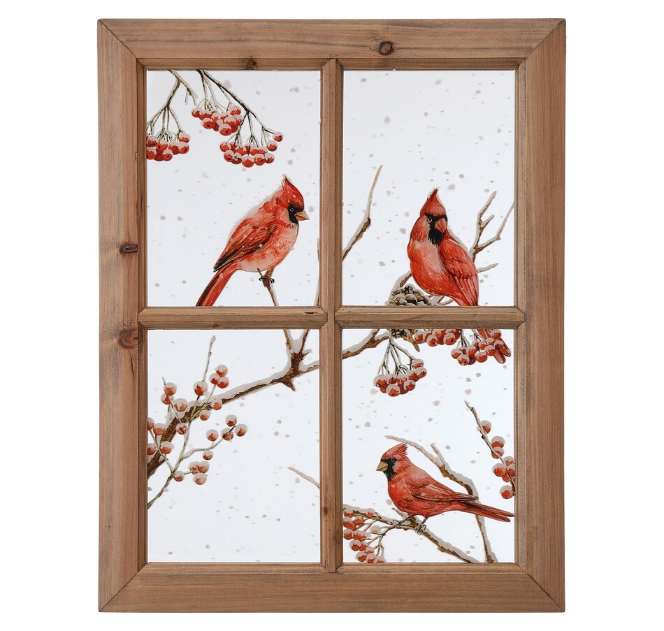 Holiday Memories Cardinals Window Frame Print - TSC.ca