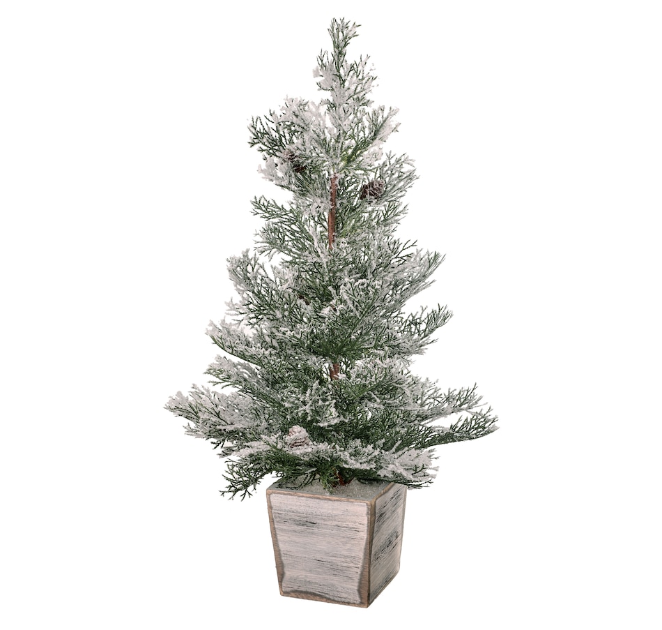 Image 483586.jpg , Product 483-586 / Price $39.99 , Holiday Memories 26" Frosted Cedar Tree In Planter from Holiday Memories on TSC.ca's Home & Garden department