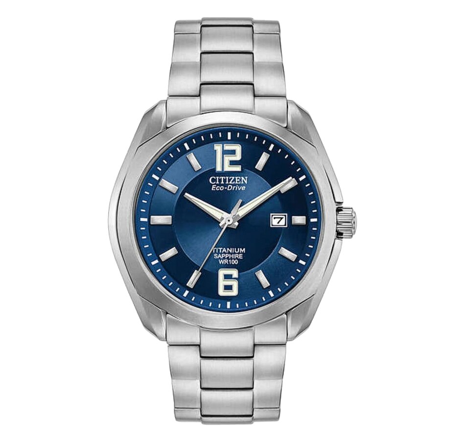 Image 483651.jpg, Product 483-651 / Price $415.00, Citizen Mens Eco-Drive Chandler Titanium Blue Dial from Citizen on TSC.ca's Jewellery department