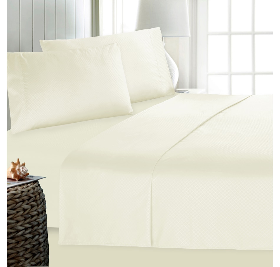 Image 483736_IVR.jpg, Product 483-736 / Price $24.33, St. Clair 6-Piece Diamond Embossed Sheet Set from St. Clair Bedding on TSC.ca's Home & Garden department