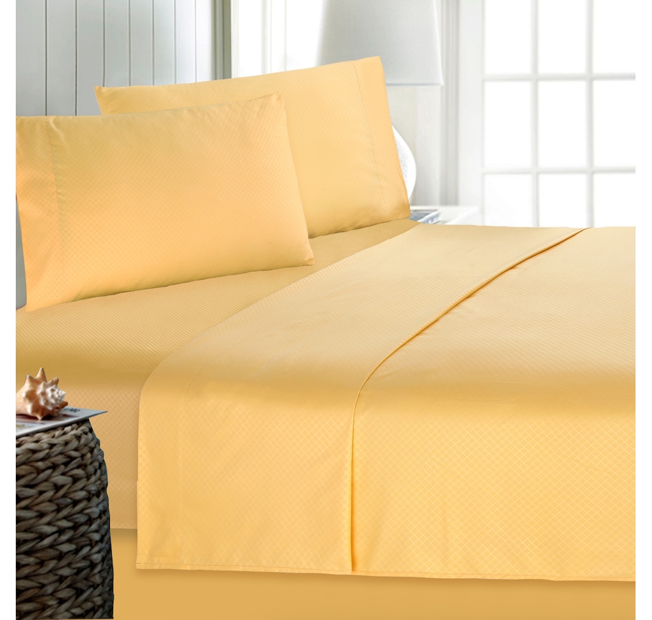 Image 483736_MLD.jpg, Product 483-736 / Price $24.33, St. Clair 6-Piece Diamond Embossed Sheet Set from St. Clair Bedding on TSC.ca's Home & Garden department