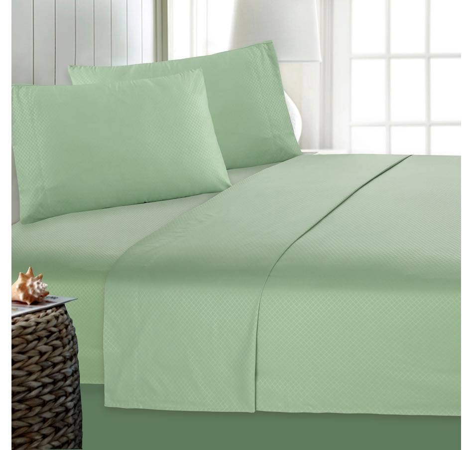 Image 483736_SAG.jpg, Product 483-736 / Price $24.33, St. Clair 6-Piece Diamond Embossed Sheet Set from St. Clair Bedding on TSC.ca's Home & Garden department