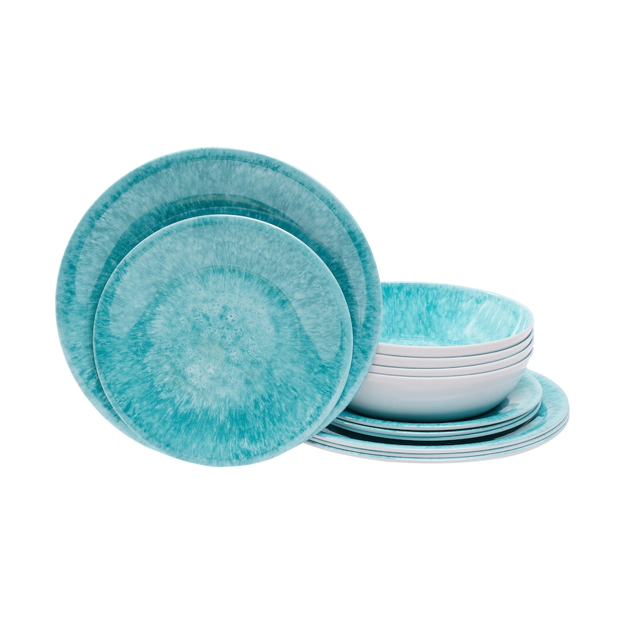 Image 483786_AQBTS.jpg, Product 483-786 / Price $10.33, TarHong 12-Piece Melamine Dinnerware Set from TarHong on TSC.ca's Kitchen department