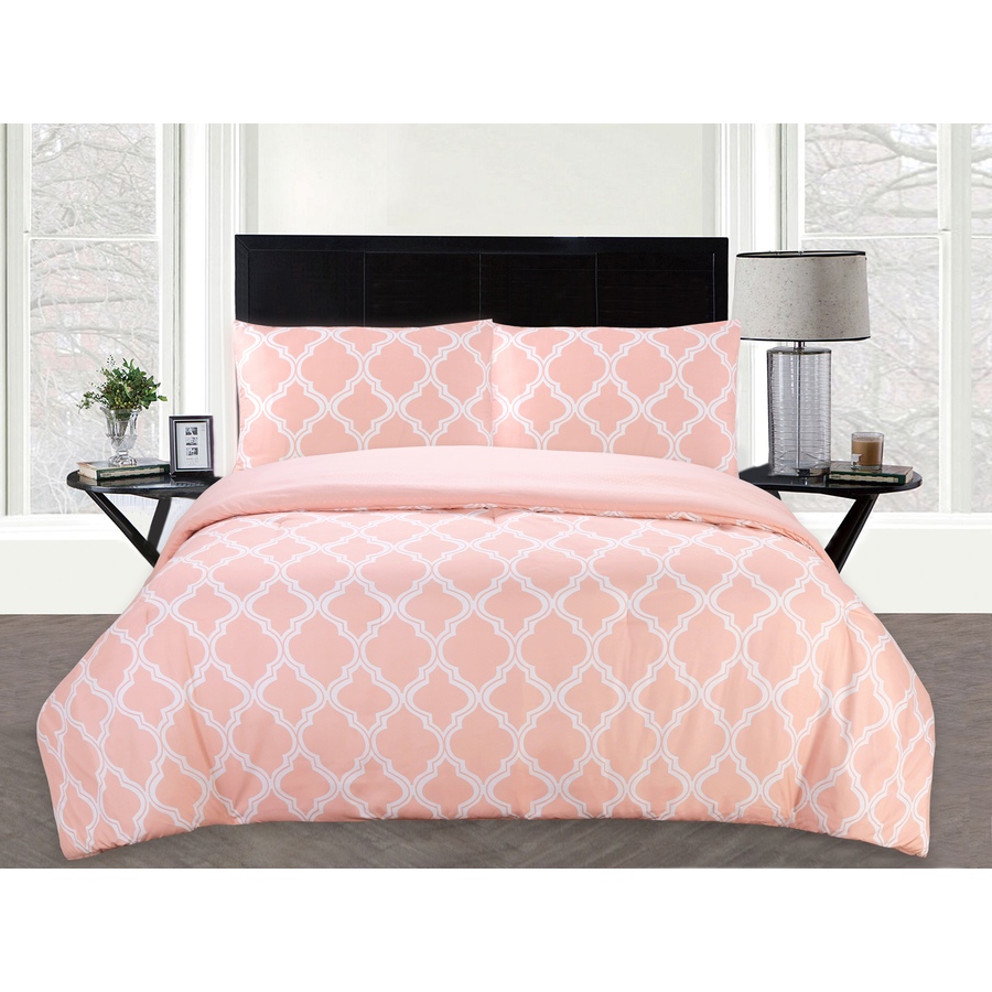 Image 483923_BUH.jpg, Product 483-923 / Price $29.33, St. Clair 3-Piece Quatrefoil Print Reversible Comforter Set from St. Clair Bedding on TSC.ca's Home & Garden department