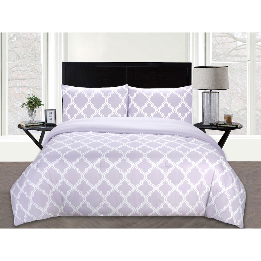 Image 483923_LAV.jpg, Product 483-923 / Price $29.33, St. Clair 3-Piece Quatrefoil Print Reversible Comforter Set from St. Clair Bedding on TSC.ca's Home & Garden department