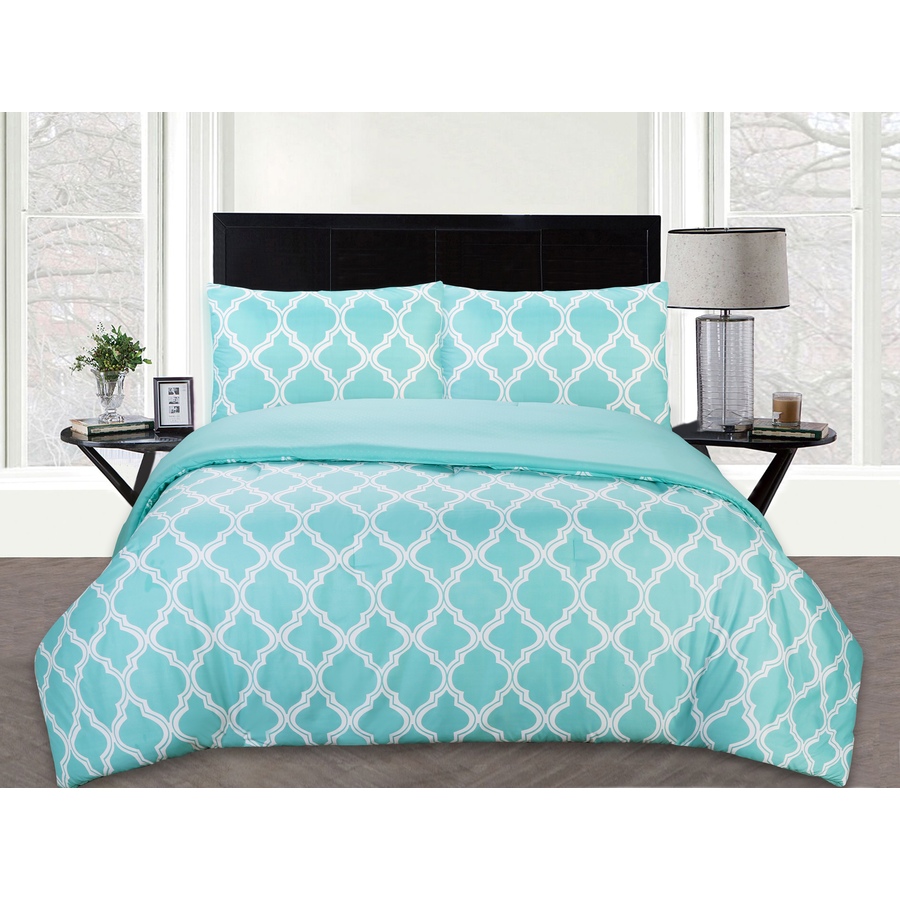 Image 483923_TLE.jpg, Product 483-923 / Price $29.33, St. Clair 3-Piece Quatrefoil Print Reversible Comforter Set from St. Clair Bedding on TSC.ca's Home & Garden department