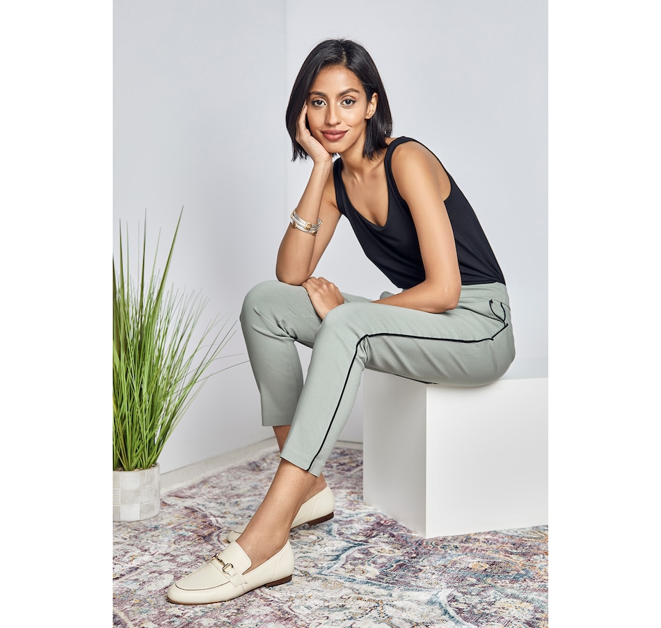 Image 484249_ALTMORE200.jpg, Product 484-249 / Price $34.33, MarlaWynne Piped Seam Straight Leg Flatter Fit Pants with Pockets from Wynnelayers on TSC.ca's Clothing & Shoes department