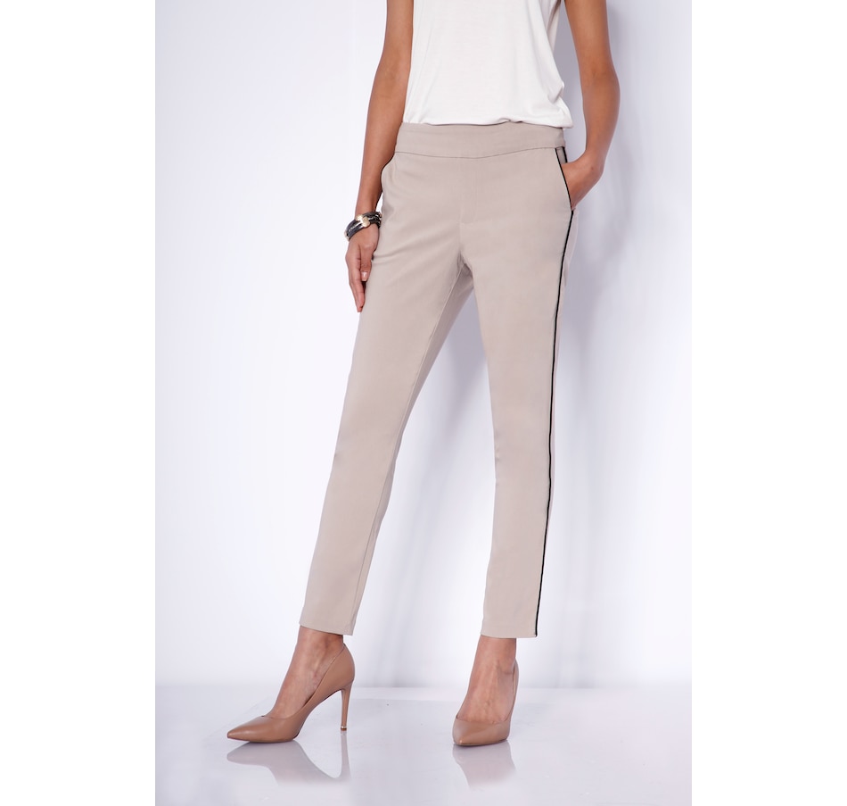 Image 484249_SAN.jpg, Product 484-249 / Price $34.33, MarlaWynne Piped Seam Straight Leg Flatter Fit Pants with Pockets from Wynnelayers on TSC.ca's Clothing & Shoes department