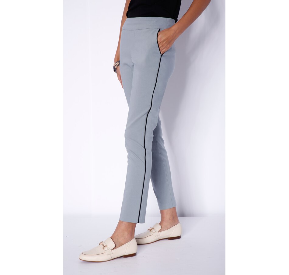 Image 484249_SEMGY.jpg, Product 484-249 / Price $34.33, MarlaWynne Piped Seam Straight Leg Flatter Fit Pants with Pockets from Wynnelayers on TSC.ca's Clothing & Shoes department