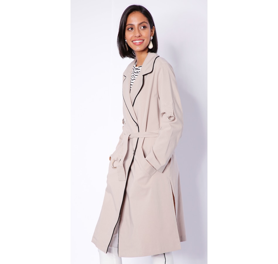 Image 484258_SAN.jpg , Product 484-258 / Price $99.33 , MarlaWynne Piped Seam Belted Trench Coat from MarlaWynne on TSC.ca's Clothing & Shoes department