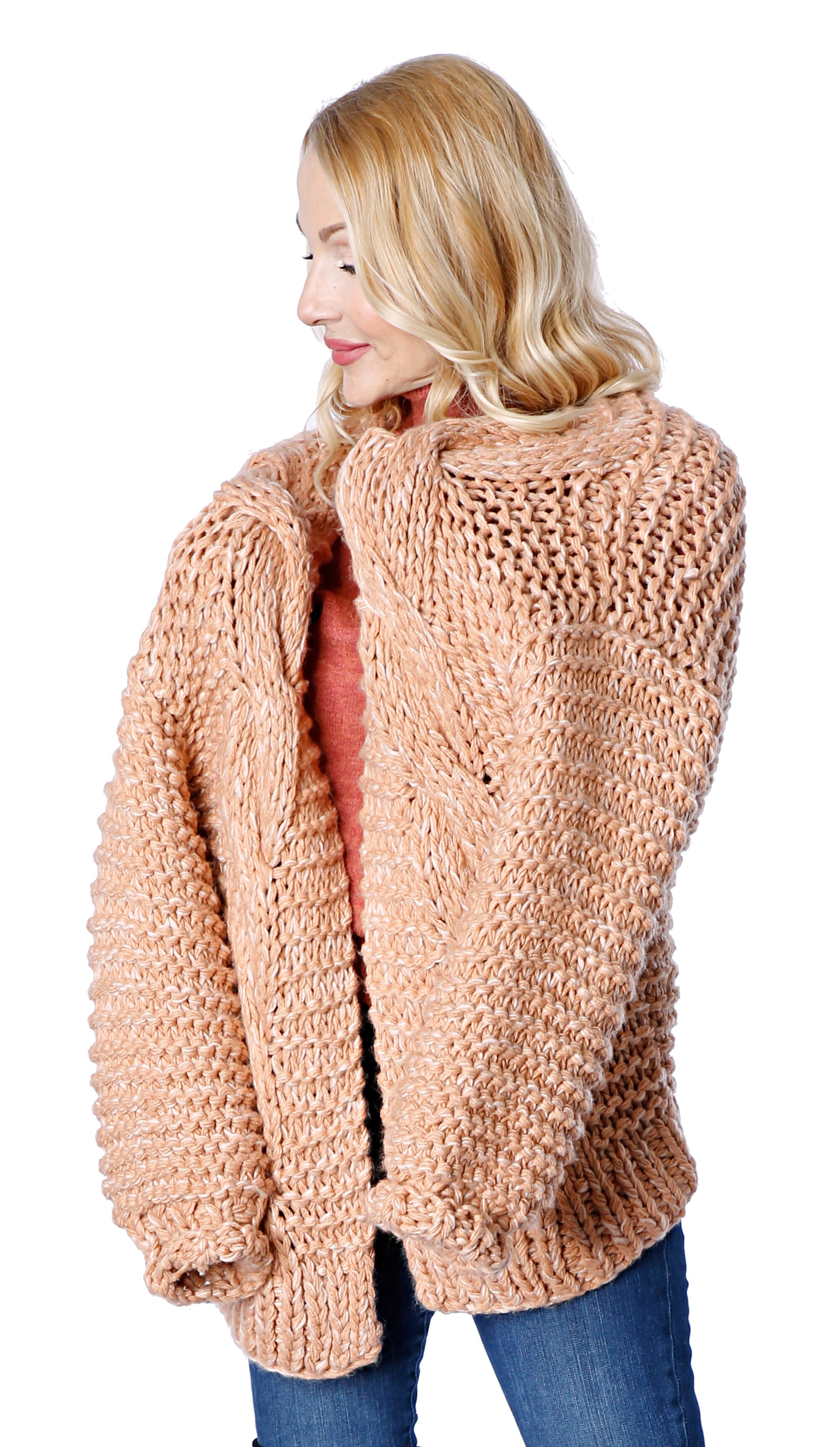 loose knit cardigan