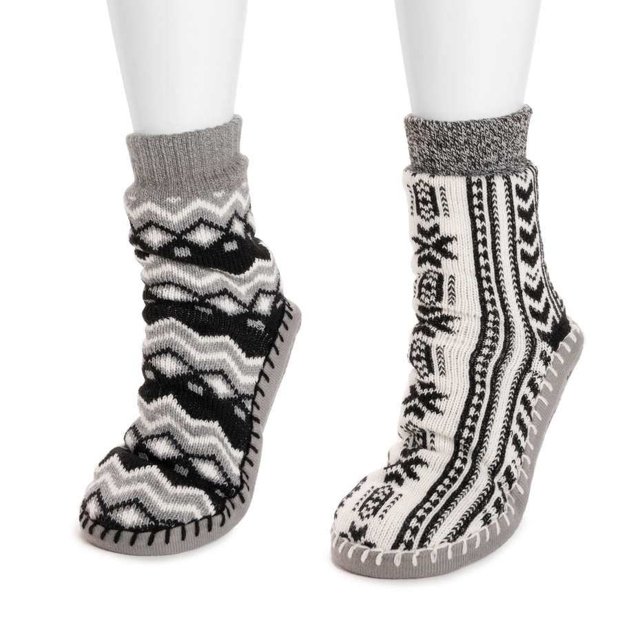 Image 484695_ALTMORE1.jpg, Product 484-695 / Price $14.88, Muk Luks Aloe Infused Sherpa Lined Slipper Socks (2-pack) from Muk Luks on TSC.ca's Fashion department