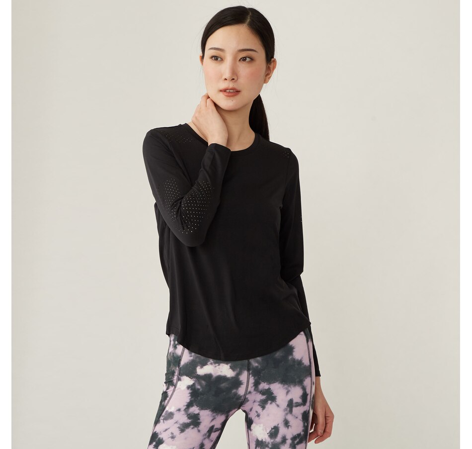 Image 484731_BLK.jpg, Product 484-731 / Price $19.33, Free Flow LIfestyle Long Sleeve Crewneck Tee With Perforation Detail from Free Flow Lifestyle on TSC.ca's Fashion department