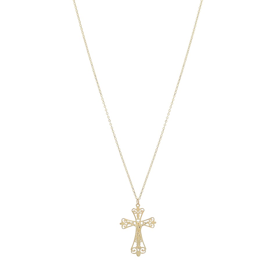 Jewellery - Necklaces & Pendants - Stefano Oro 14K Yellow Gold Christ ...