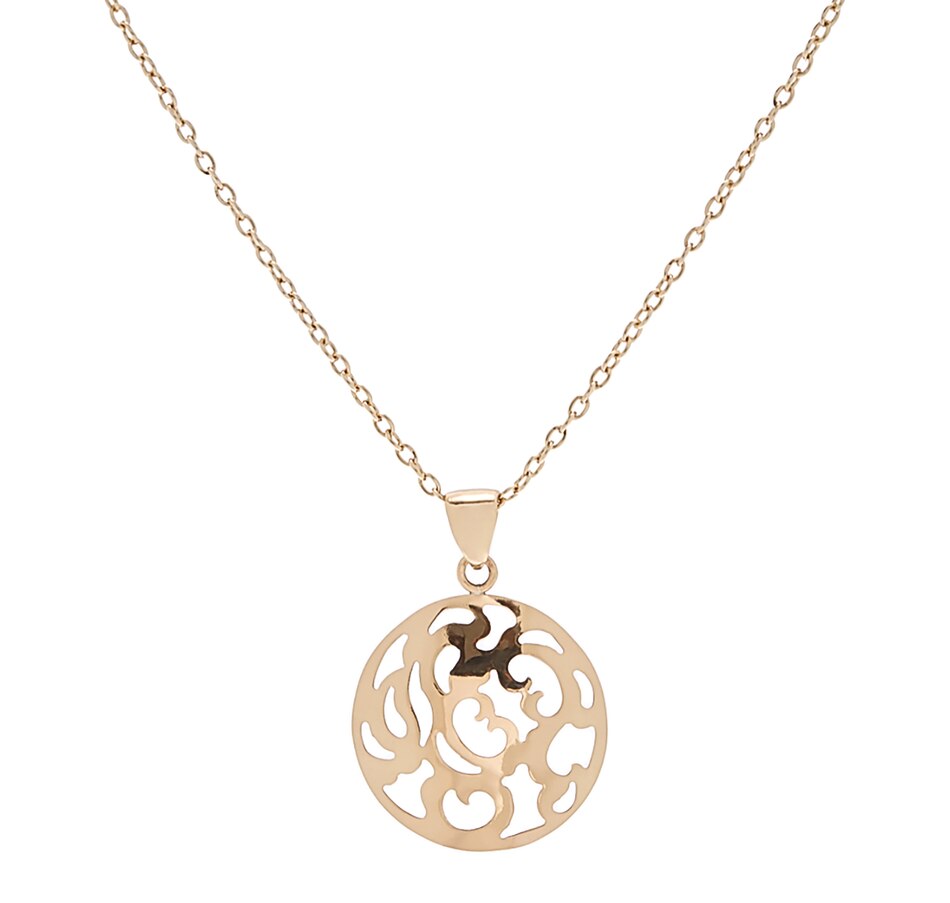 Image 484999.jpg, Product 484-999 / Price $24.33, Alchemía by Charles Albert Round Filigree Pendant with 30" Base Metal Chain from Alchemia by Charles Albert on TSC.ca's Jewellery department