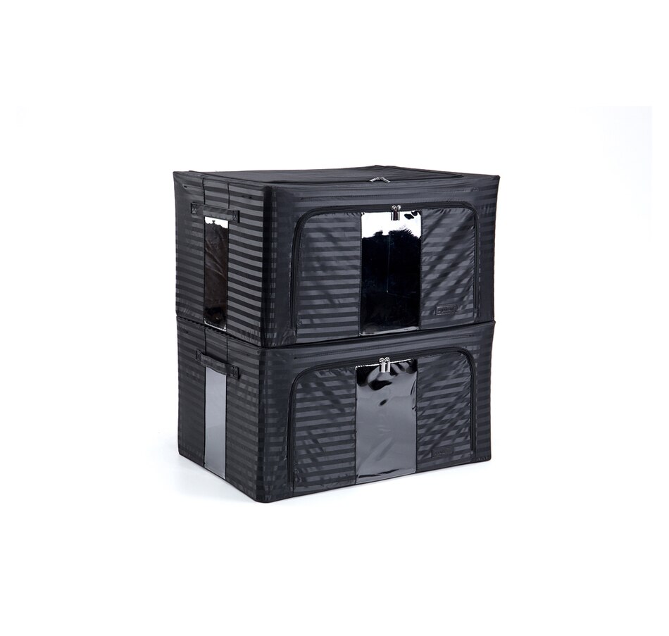 Image 485220_BKST.jpg, Product 485-220 / Price $34.88, OrganizeMe 2 Pack XL Luxe Collapsible Bin from Organizeme on TSC.ca's Home & Garden department