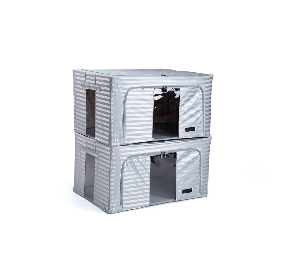 Image 485220_GRYSP.jpg, Product 485-220 / Price $34.88, OrganizeMe 2 Pack XL Luxe Collapsible Bin from Organizeme on TSC.ca's Home & Garden department