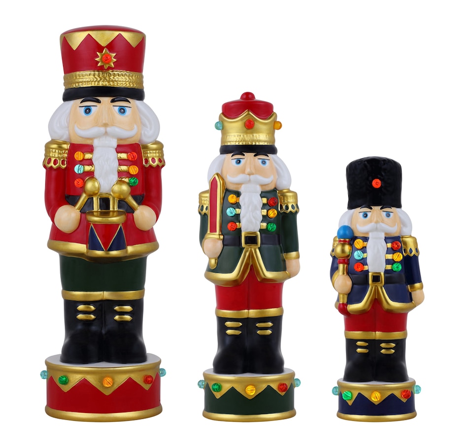 Image 485230.jpg, Product 485-230 / Price $79.99, Mr. Christmas Ceramic Nutcrackers- Set Of 3 from Mr. Christmas on TSC.ca's Home & Garden department