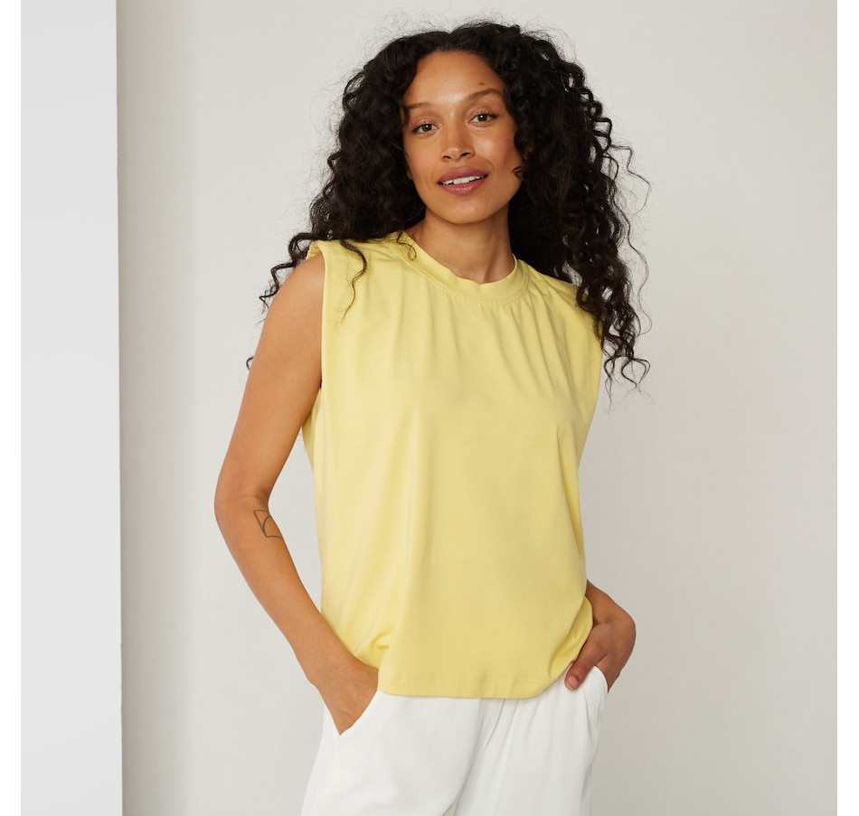 Image 485427_BAN.jpg, Product 485-427 / Price $49.33, Tracy Moore Designed by Freda’s Sleeveless Shoulder Detail Top from Tracy Moore Designed by Freda's on TSC.ca's Clothing & Shoes department