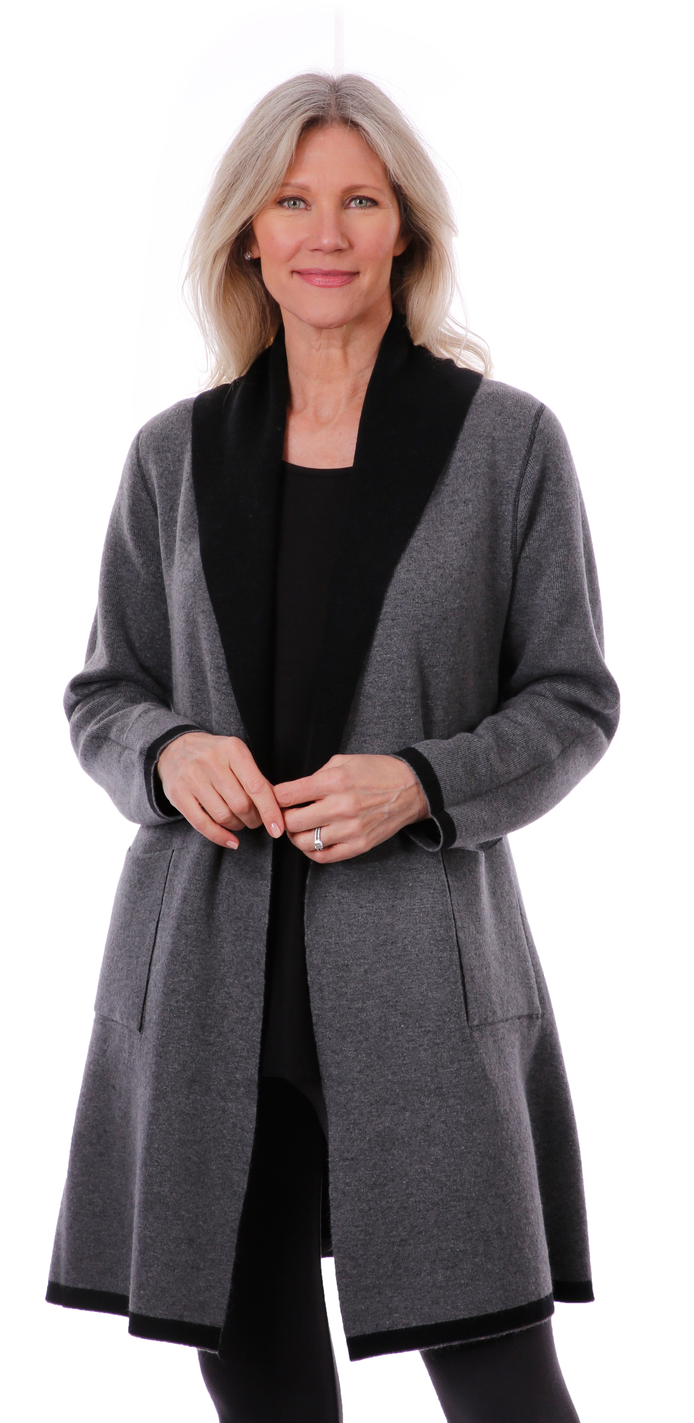 reversible sweater coat