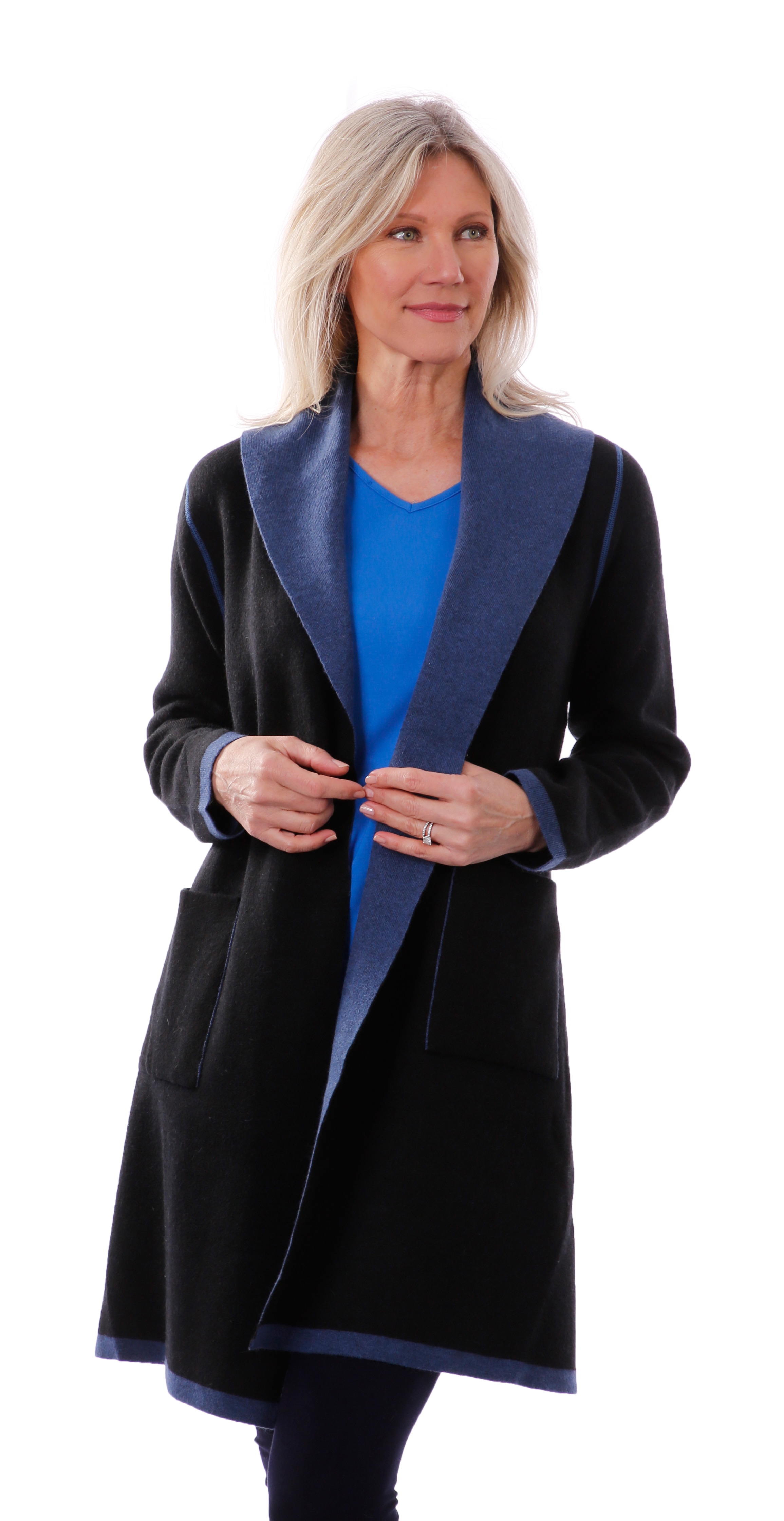 reversible sweater coat