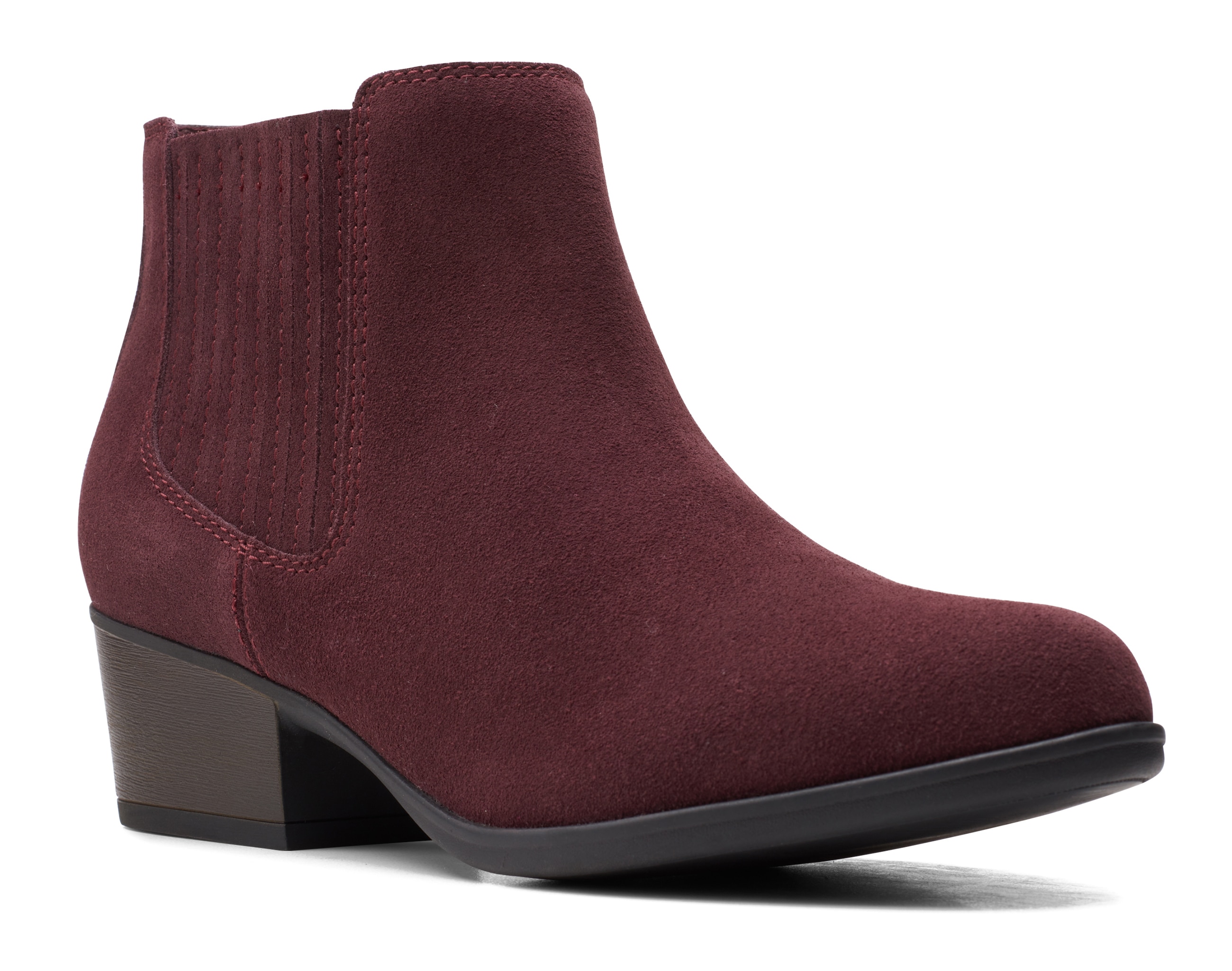 clarks red ankle boots