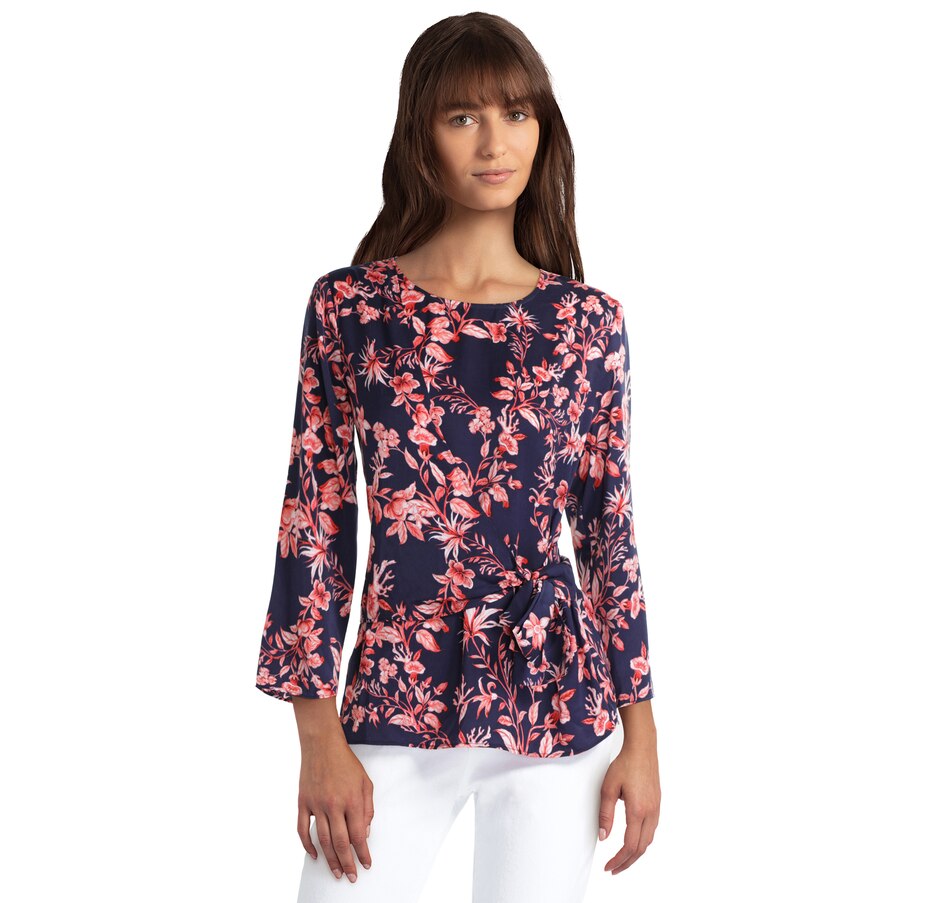 Image 485933_FLO.jpg, Product 485-933 / Price $24.33, Gigi Parker Side Tie Front Top from Gigi Parker on TSC.ca's Fashion department