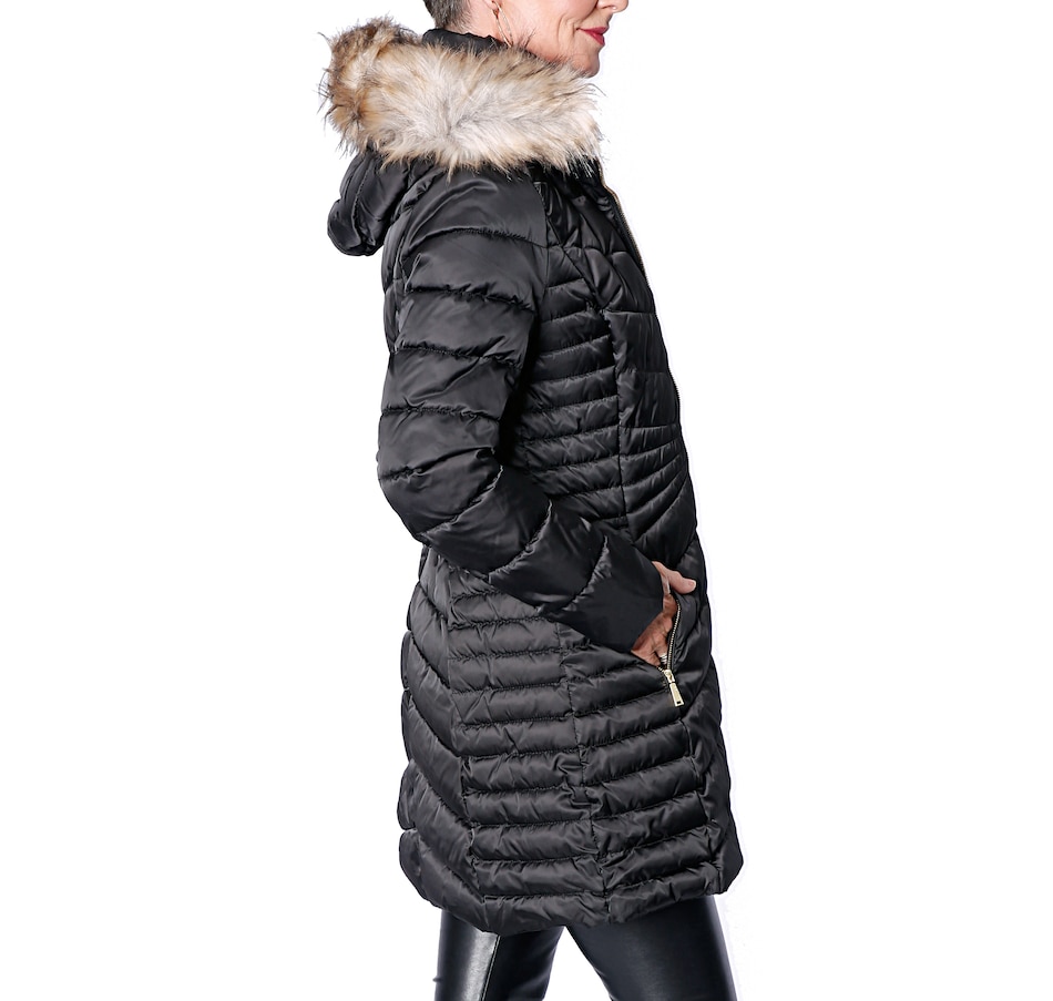 Image 485956_ALTMORE2.jpg, Product 485-956 / Price $109.33, Laundry by Shelli Segal Faux Fur Trim Puffer Coat from Laundry by Shelli Segal on TSC.ca's Fashion department