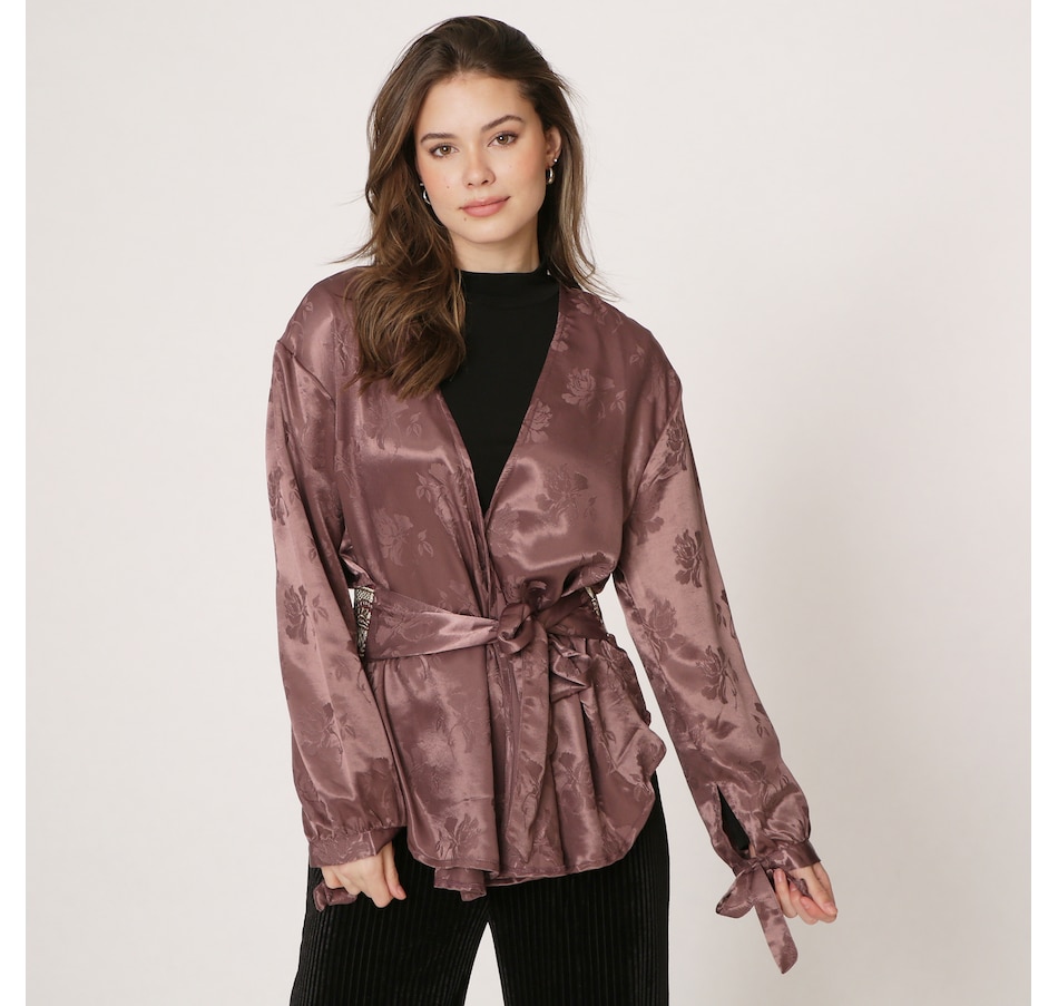 Image 486023_PLM.jpg, Product 486-023 / Price $34.33, Celestial Blue Textured Wrap Topper from Celestial Blue on TSC.ca's Fashion department