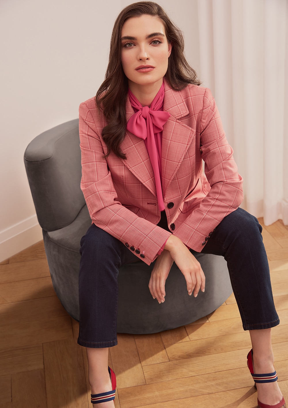 pink tartan jacket