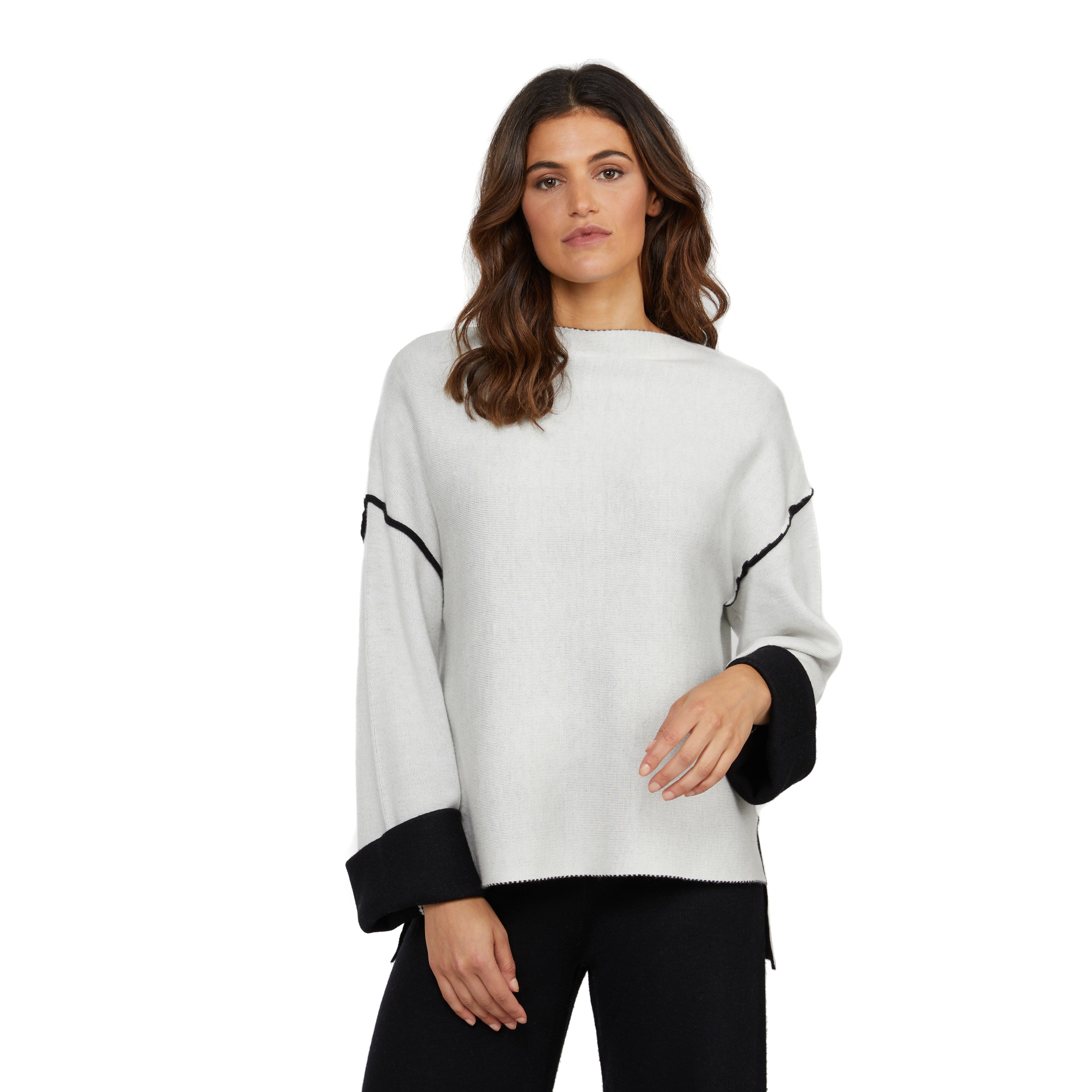 Badgley Mischka Double Faced Sweater Knit Top