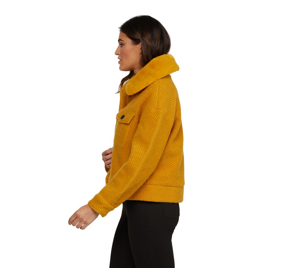 Image 486079_ALTMORE1.jpg, Product 486-079 / Price $59.33, Badgley Mischka Textured Jacquard Jacket With Faux Fur Trim from Badgley Mischka on TSC.ca's Fashion department