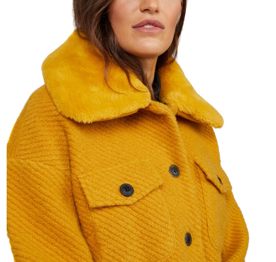 Image 486079_ALTMORE3.jpg, Product 486-079 / Price $59.33, Badgley Mischka Textured Jacquard Jacket With Faux Fur Trim from Badgley Mischka on TSC.ca's Fashion department