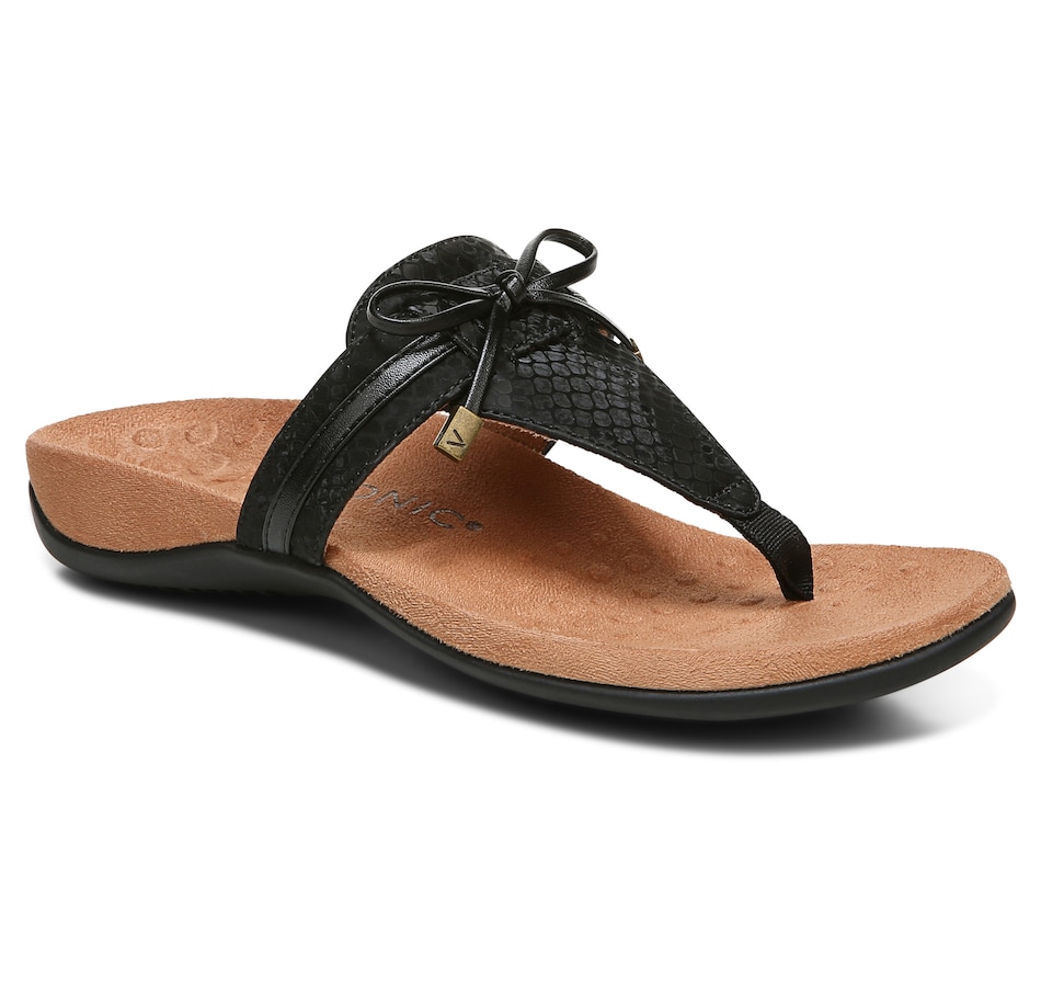 Image 486211_BLK.jpg, Product 486-211 / Price $49.33, Vionic Amaya Toe Post Sandal from Vionic on TSC.ca's Clothing & Shoes department