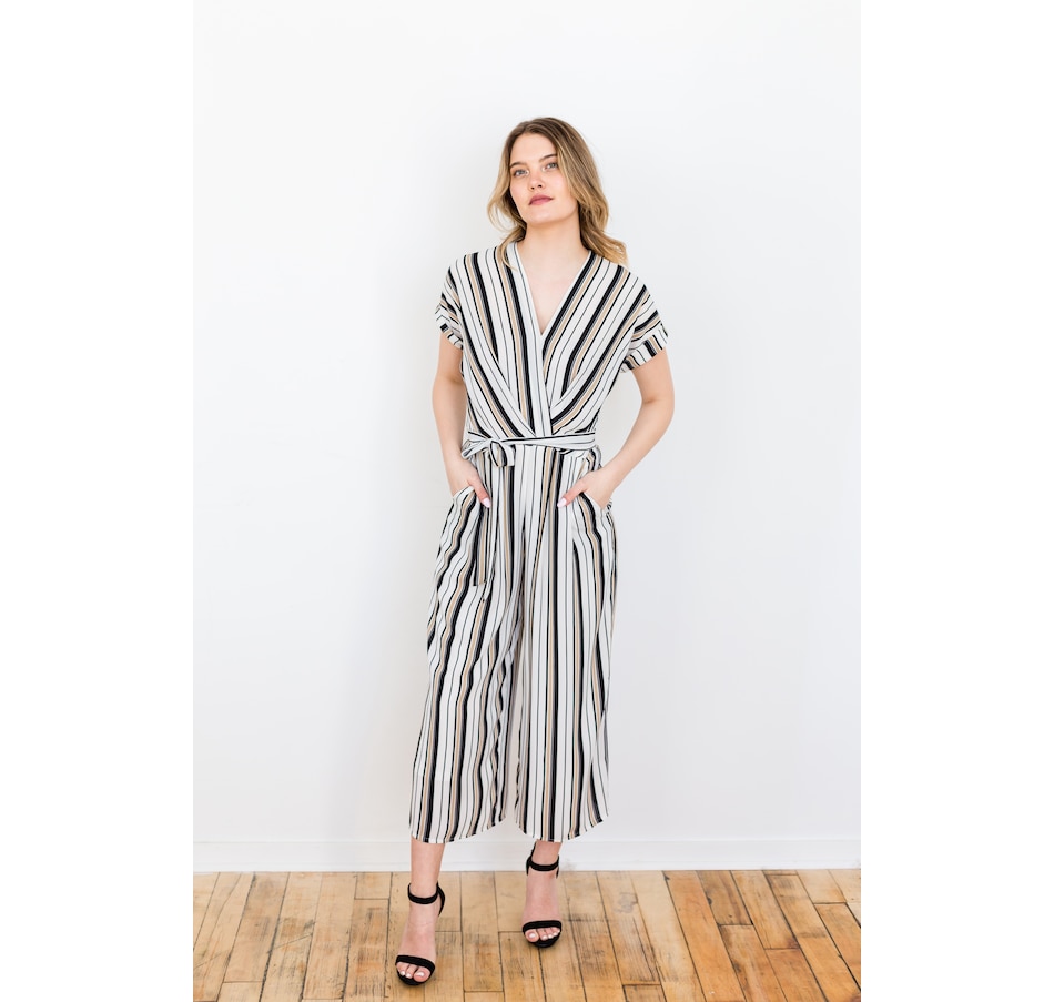 Image 486229_WBGBK.jpg, Product 486-229 / Price $74.33, Nado Multi Colour Striped Flared Jumpsuit from Nado on TSC.ca's Fashion department