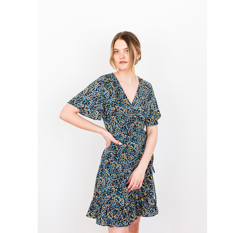 Image 486230_NVF.jpg, Product 486-230 / Price $44.33, Nado Floral Wrap Ruffle Dress from Nado on TSC.ca's Fashion department