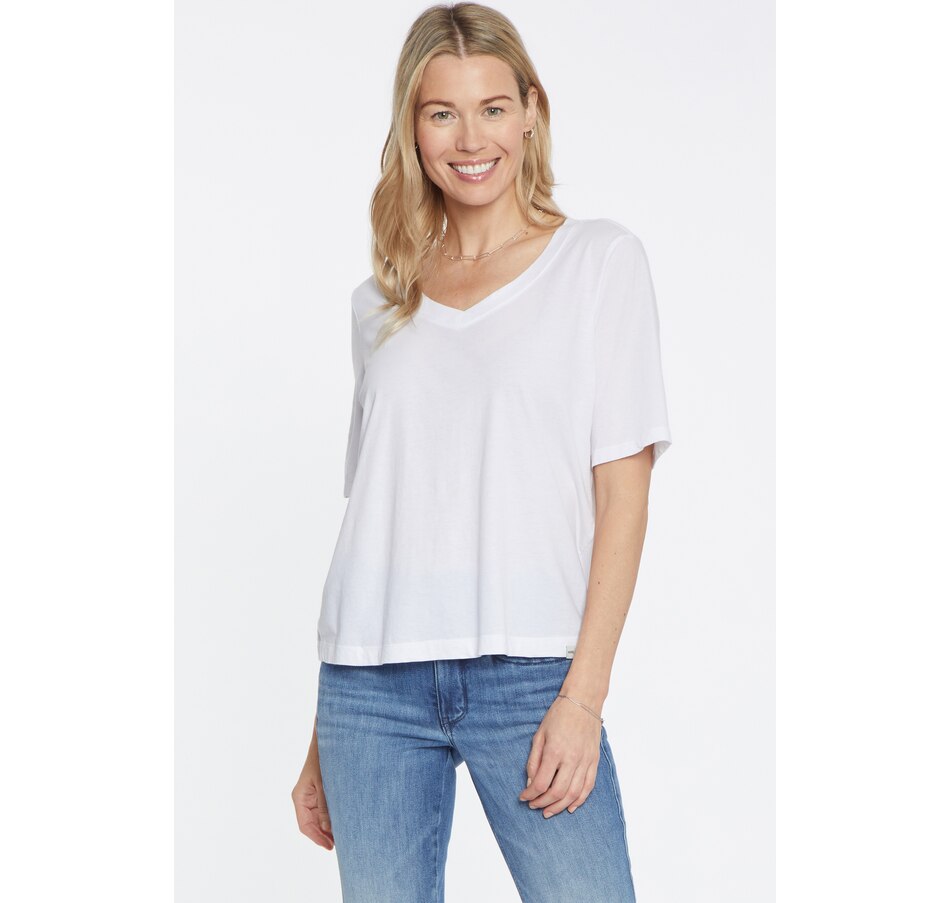 Image 486265_OPW.jpg, Product 486-265 / Price $19.33, NYDJ Short Sleeve V-Neck Tee from NYDJ on TSC.ca's Fashion department