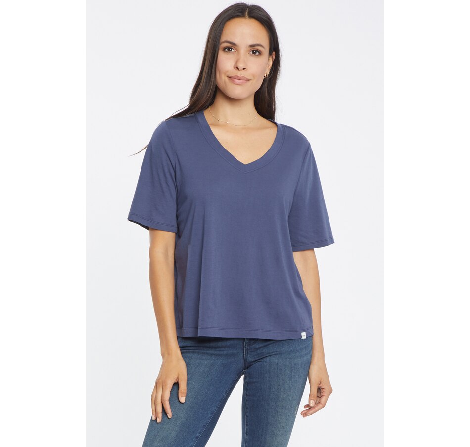 Image 486265_OXFNY.jpg, Product 486-265 / Price $19.33, NYDJ Short Sleeve V-Neck Tee from NYDJ on TSC.ca's Fashion department